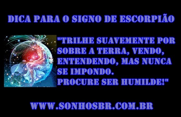 Dica para o signo de Escorpião